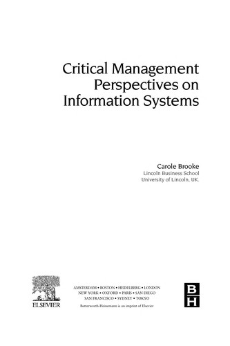 Critical Management Perspectives on Information Systems