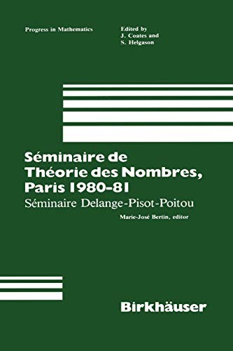Séminaire de Théorie des Nombres, Paris 198788