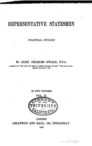 Representative Statesmen: Political Studies