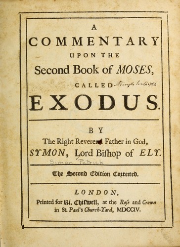 A commentary upon the second book of Moses, called Exodus