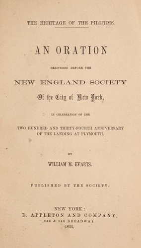 The heritage of the Pilgrims