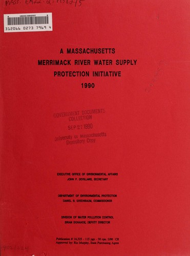 A Massachusetts Merrimack River water supply protection initiative, 1990