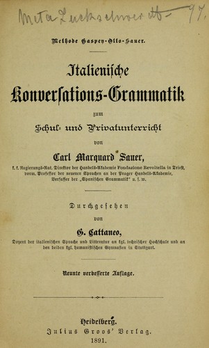 Italienische konversations-grammatik zum schul- und privatunterricht