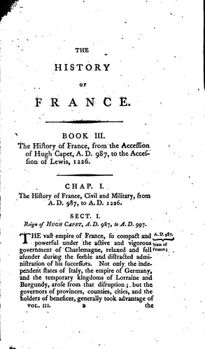The history of France