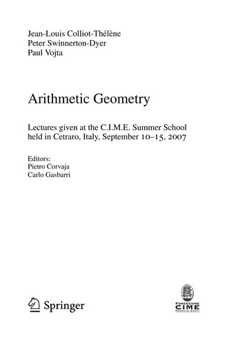 Arithmetic geometry