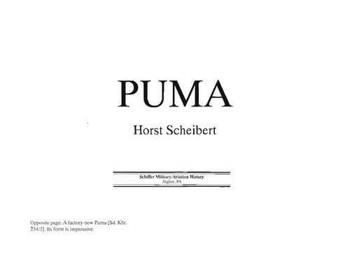 Puma/and Other German Heavy Reconnaissance Vehicles