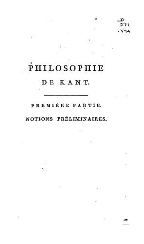 Philosophie de Kant