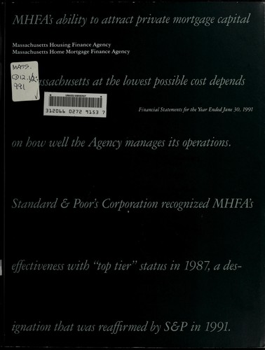 Massachusetts Housing Finance Agency, Massachusetts Home Mortage Finance Agency financial statements for the year ended June 30, 1990
