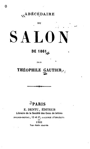 Abécédaire du Salon de 1861