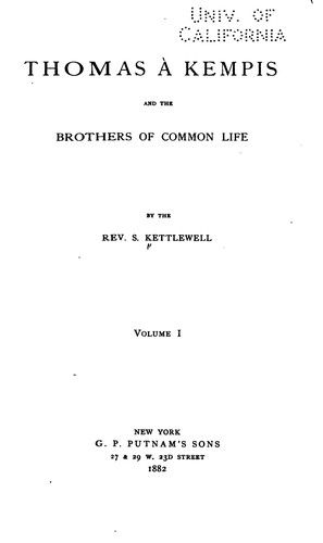 Thomas à Kempis and the Brothers of the common life