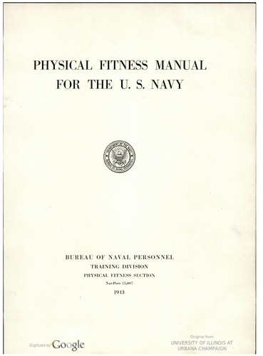 Physical fitness manual for the U. S. navy