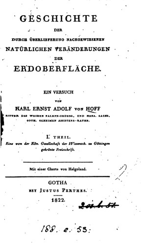 Geschichte der durch Überlieferung nachgewiesenen natürlichen Veränderungen der Erdoberfläche