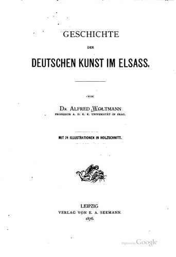 Geschichte der deutschen Kunst im Elsass