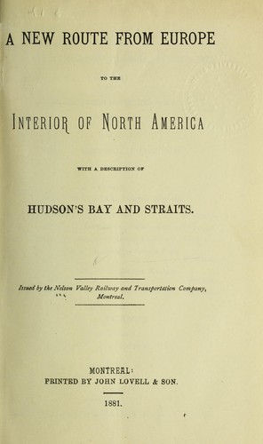 A new route from Europe to the interior of North America
