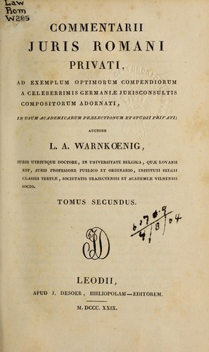 Commentarii juris romani privati