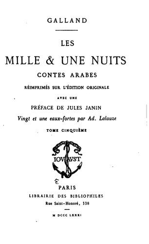 Les mille et une nuits: contes arabes