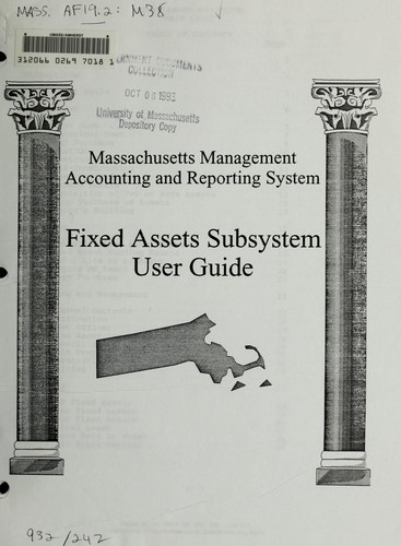 Fixed assets subsystem user guide