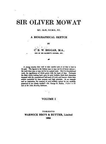 Sir Oliver Mowat
