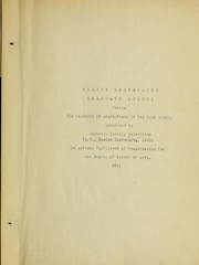 The teaching of Shakespeare in the high school