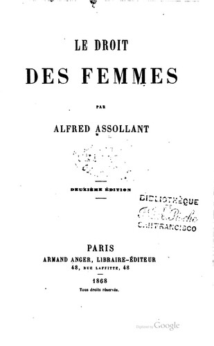 Le droit des femmes