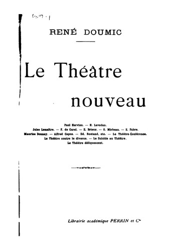 Le théâtre nouveau