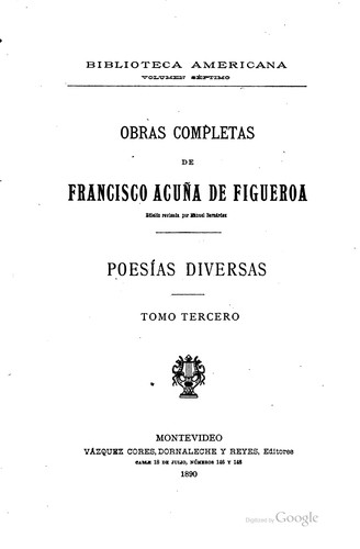 Obras completas de Francisco Acuña de Figueroa