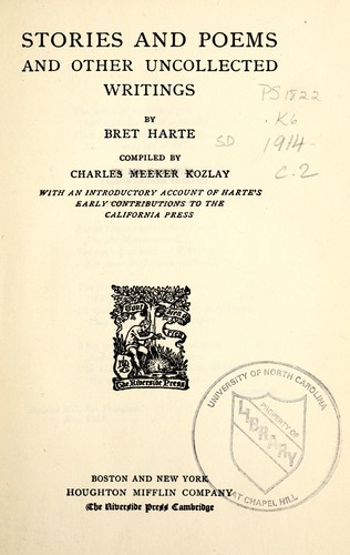 Stories and poems and other uncollected writings