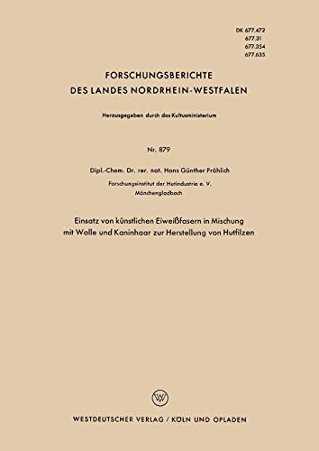 Einsatz von künstlichen Eiweißfasern in Mischung mit Wolle und Kaninhaar zur Herstellung von Hutfilzen