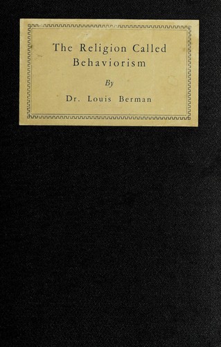 The religion called behaviorism