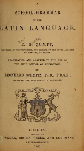 A school-grammar of the Latin language