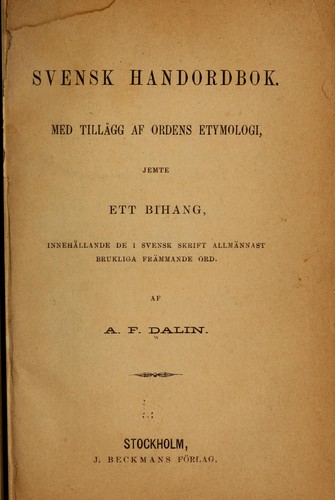 Svensk handordbok
