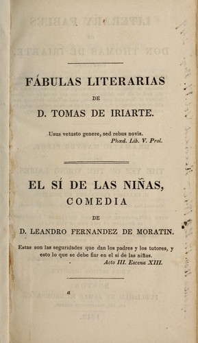 Fábulas literarias de D. Tomas de Iriarte