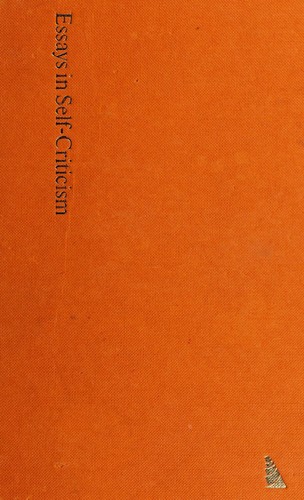 Essays in self-criticism
