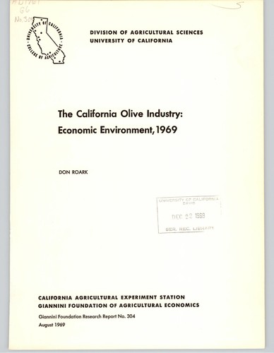 The California olive industry