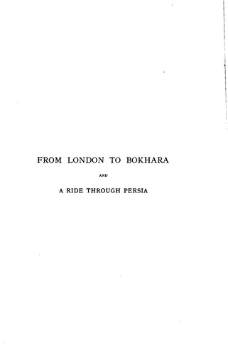 From London to Bokhara