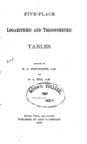 Five-place Logarithmic and Trigonometric Tables