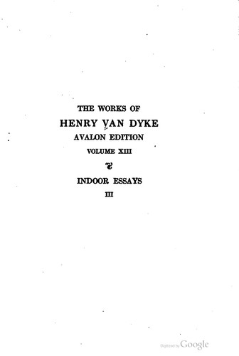The works of Henry Van Dyke