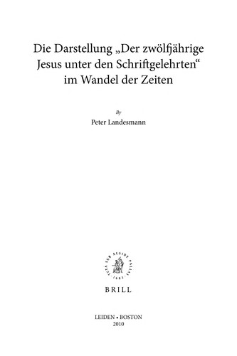 Die Darstellung der zwölfjährige Jesus unter den Schriftgelehrten im Wandel der Zeiten
