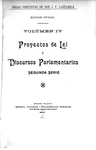 Obras completas de Don J. V. Lastarria