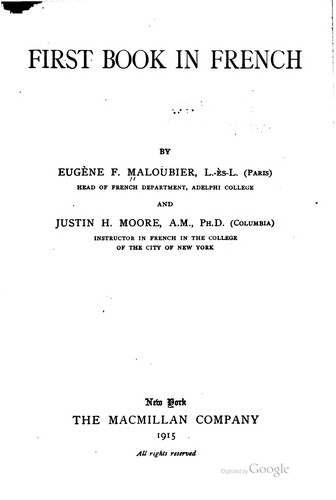 First book in French