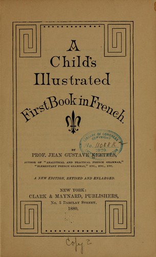 A child's illustrated first book in French