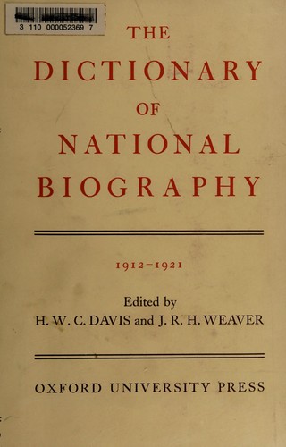 The Dictionary of national biography.