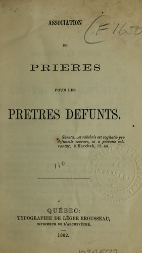 Association de prieres pour les pretres defunts
