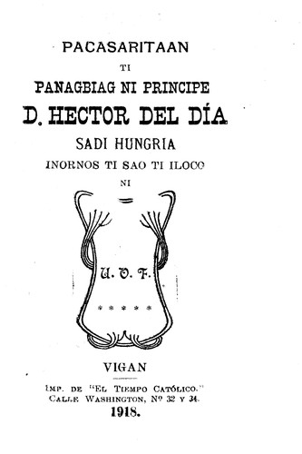 Pacasaritaan ti panagbiag ni Principe D. Hector del Dia