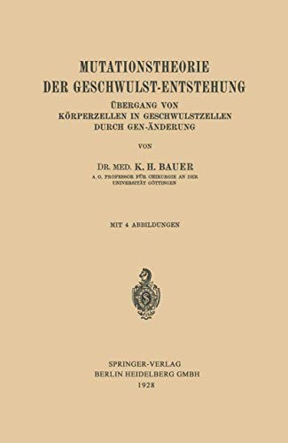 Mutationstheorie der Geschwulst-Entstehung