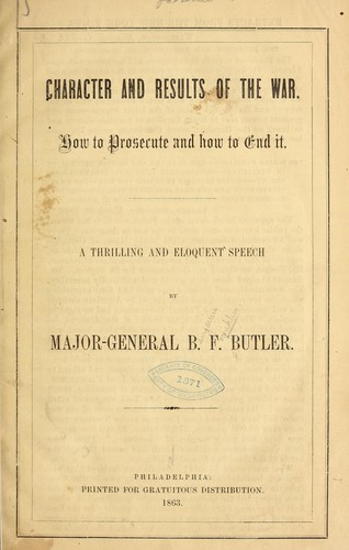 Character and results of the war