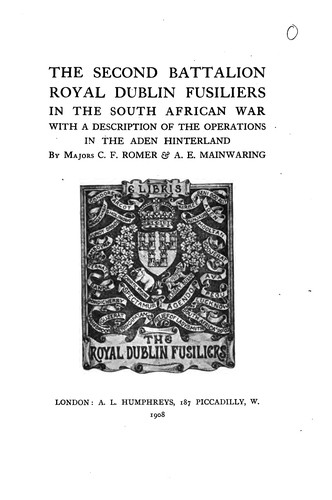 The second battalion Royal Dublin Fusiliers in the South African War