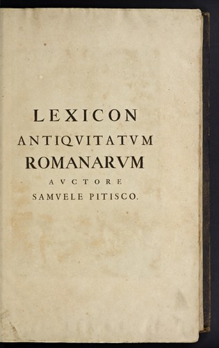 Lexicon antiqvitatvm romanarvm