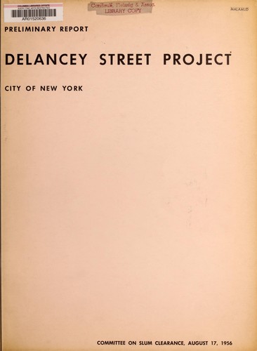 Delancey Street project, City of New York