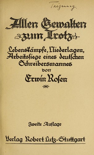 Allen gewalten zum trotz